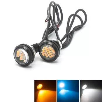 2 шт., светильник Eagle Eye, светодиодный, 4014 SMD, для вождения, бега, заднего хода, парковочный сигнал, белый свет для стайлинга автомобиля, лампочка источника