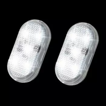 2 шт. светодиодная Автомобильная светильник для межкомнатной двери с USB зарядкой автомобильные приветственные огни Магнитная сигнальная лампа для предотвращения столкновений