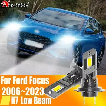 2 шт., светодиодная фара высокой мощности H7 Canbus без ошибок H18, автомобильная лампа 6000K, белый свет, диодная лампа мотоцикла 12 В, 55 Вт для Ford Focus 2006 ~ 2023