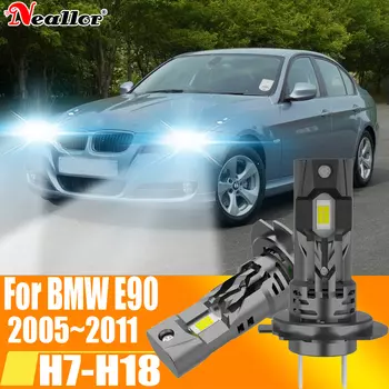 2 шт., светодиодная фара высокой мощности H7 Canbus No Error H18, автомобильная лампа 6000K, белый свет, диодная лампа для мотоцикла, 12 В, 55 Вт, для BMW E90 3 2005 ~ 2011 г.