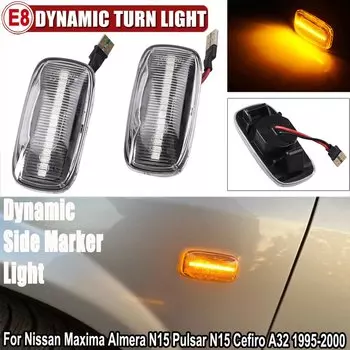 2 шт. светодиодные боковые габаритные фонари указателя поворота для Nissan Skyline R34 Almera N15 N16 Pulsar Maxima QX Sunny G10 Primera P11 P12