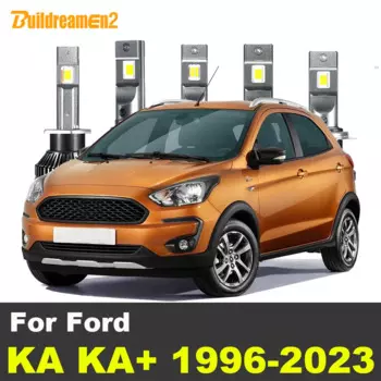 2 шт. светодиодные фары дальнего ближнего света для Ford KA KA + 1996-2023, яркие автомобильные передние фары Canbus, аксессуары