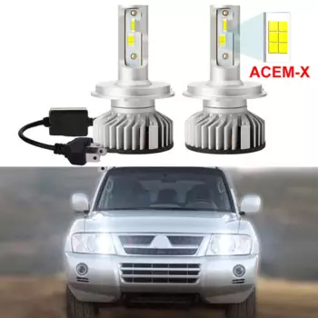 2 шт., светодиодные фары дальнего и ближнего света для Mitsubishi Pajero Montero Shogun V60 NM NP NS1999 -2006