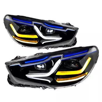 2 шт. светодиодные фары для BMW F07 GT 5-Series 2010-2017 5GT F07 модифицированный автомобильный светодиодный Стайлинг DRL передние фары в сборе Plug and Play