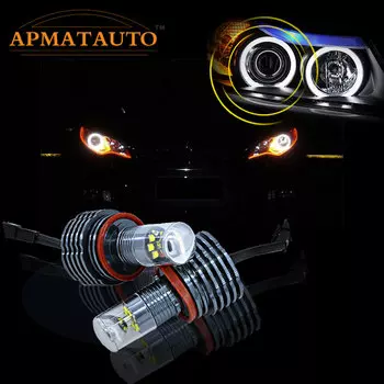 2 шт. светодиодные лампы Angel Eyes 60 Вт H8 XBD чипы HID для BMW E60 E61 E63 E64 E70 X5 E71 X6 E82 E87 E89 Z4 E90 E91 E92
