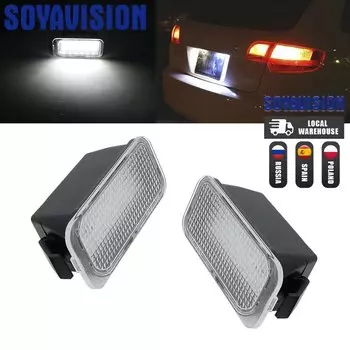 2 шт. светодиодные лампы номерного знака для Ford Jaguar XJ XF Fiesta Focus S-MAX Grand C Max Mondeo Kuga Galaxy Ecosport Canbus