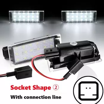 2 шт. светодиодные лампы освещения номерного знака для Renault Twingo Espace 5 Kangoo Koleos Kadjar Trafic 3 Clio Master Megane Twizy Wind
