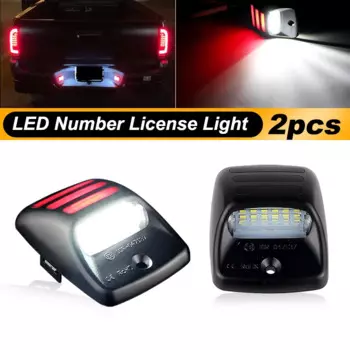 2 шт. светодиодные лампы освещения номерного знака автомобиля в сборе, замена для Toyota Tacoma 2005-2015 Tundra 2000-2013, автозапчасти, аксессуары