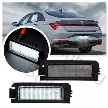 2 шт. светодиодные лампы освещения номерного знака для Hyundai Elantra N 2022+ i30 Sonata Veloster N 2019-2022 Kia K5 2021+ Rio Niro