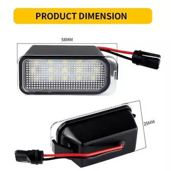 2 шт. светодиодные лампы освещения номерного знака для Ford Escape Ranger Kuga 1 2 C-MAX Focus 2 3 Ecosport Edge Fiesta 6 7 Mondeo 4 5