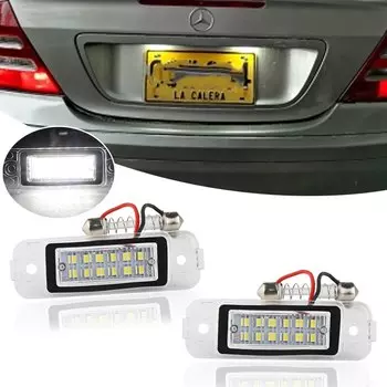 2 шт. светодиодные лампы освещения номерного знака, подходят для Mercedes BENZ W163 W164 X164 ML GL A 2518200066 Фонарь автомобиля в сборе 12 В