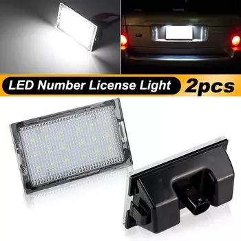 2 шт. светодиодные лампы освещения номерного знака автомобиля белые для Land Range Rover Sport L320 Discovery 3 4 LR3 LR4 Freelander 2 LR2 12V
