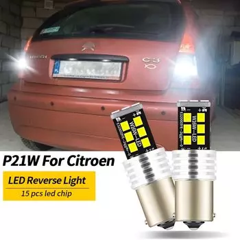 2 шт., светодиодные лампы P21W 1156 BA15S для peugeot 206 207 208 307 308 407 408 для citroen c4 c5 c3 C4L