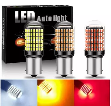 2 шт., светодиодные лампы T20 7440 7443 W21W 1157 BAY15D 1156 BA15S P21W BAU15S 3014 144smd