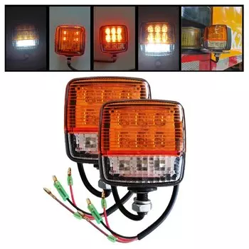 2 шт. Светодиодные огни вилочного погрузчика 12V 24V Передний указатель поворота трактора Индикатор направления мотоцикла