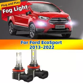 2 шт. светодиодные противотуманные фары, аксессуары для передних противотуманных фар Canbus 6000K для Ford EcoSport 2013 2014 2015 2016 2017 2018 2019 2020-2022