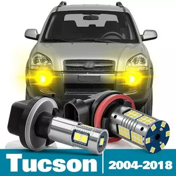 2 шт. светодиодные противотуманные фары для аксессуаров Hyundai Tucson 2004 2005 2006 2007 2008 2009 2010 2011 2012 2013 2014 2015 2016 2017 2018