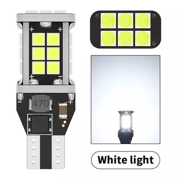 2 шт. светодиодные T15 W16W WY16W 921 автомобильные фары Canbus 3030 SMD для автомобиля задние сигнальные лампы резервные лампы заднего хода 12 В белый 6000 К