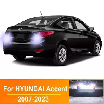 2 Шт. Светодиодные Задние Резервные Лампы T15 W16W Для Hyundai Accent 2007-2023 Canbus, Совместимые Без Ошибок