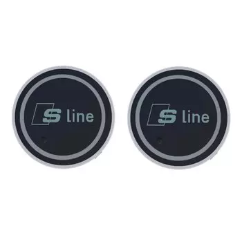 2 шт. светодиодный автомобильный светящийся подстаканник, противоскользящий коврик для Audi A1 A3 A4 A5 A6 A7 A8 Q2 Q3 Q5 Q7 TT S line S3 S4 S5 S6 R8 RS7