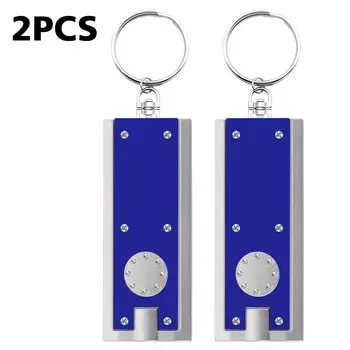 2 шт. светодиодный брелок-фонарик на батарейках уличный светодиодный фонарик ультра мини уличный фонарик электрический фонарик для кемпинга