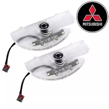 2 шт. светодиодный дверной теневой проектор, лампа приветствия для Mitsubishi Pajero 2008-2020 Grandis 2009, автозапчасти, аксессуары