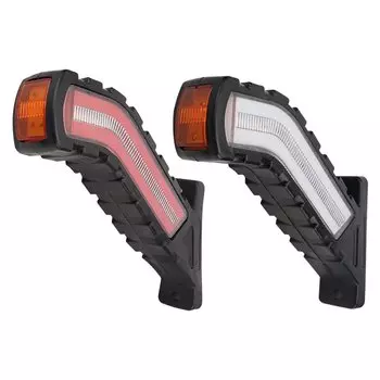 2 шт. светодиодный фонарь для грузовика в сборе, боковые сигнальные огни, мигающий свет, светодиодный индикатор, задние фонари, стробоскопическая сигнальная лампа, белый, красный, желтый