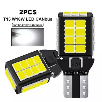 2 шт. светодиодный фонарь заднего хода CANbus без ошибок для VW Volkswagen Touareg 7P 2010 2011 2012 2013 2014-2018 T15 W16W задний фонарь белый