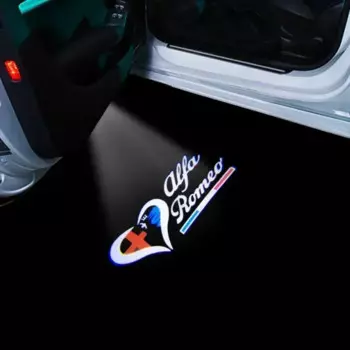 2 шт. светодиодный логотип двери автомобиля, лазерная лампа проектора для Alfa Romeo Giulietta Mito Giulia Stelvio Brera 147 156 аксессуары