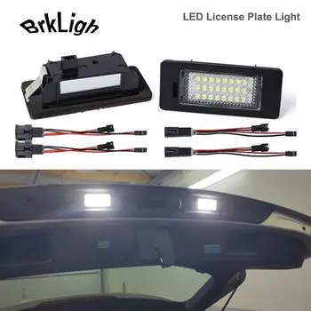 2 шт. светодиодный номер Подсветка регистрационного номера лампы для Skoda Fabia MK2 MK3 Octavia Kodiaq Rapid Yeti 5L B6 аксессуары