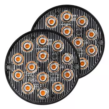 2 шт. светодиодный стробоскоп предупреждающий свет Стробоскопическая решетка мигающая лампа для грузовика Янтарный светофор 12 В 24 В Круглая Автомобильная фара боковой свет s