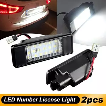 2 шт. светодиодный светильник номерного знака белого цвета 12 В для Nissan Qashqai J10 J11 2007 2008 2009 2010 2011 2012 2013 2014 2015 2016 2017-2018
