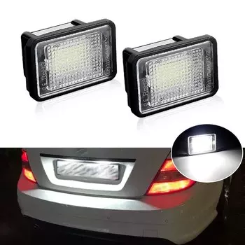 2 шт. светодиодный светильник номерного знака, бесплатная светодиодная лампа номерного знака для Mercedes Benz GLK X204 2007 2008 2009 2010 2011-2013