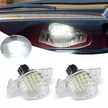 2 шт. светодиодный светильник номерного знака автомобиля для Honda Crv Fit Odyssey Jazz Hrv Frv CR-V Stream 12V SMD 18 светодиодный светильник номерного знака без ошибок