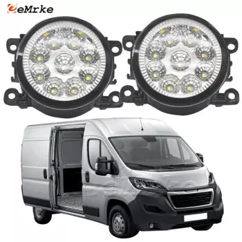 2 шт., светодиодсветодиодный Противотуманные фары в сборе для Peugeot Boxer 290/295 2015 2016 2017 2018 2019 H1