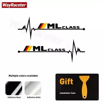 2 шт., светоотражающие немецкие виниловые наклейки на окна для Mercedes Benz A B C E S G R GLA GLS GLC GLE CLA CLS ML SL SLK SLC Class