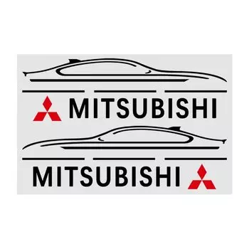 2 шт., светоотражающие виниловые наклейки на окна автомобиля Mitsubishi lancer asx outlander pajero l200 galant