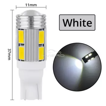 2 шт. T10 5630 10SMD W5W 194 Белый Красный Синий 12 В Парковочная лампа Автомобильный светодиодный резервный указатель поворота Багажник Задний клин Тормозной фонарь заднего хода