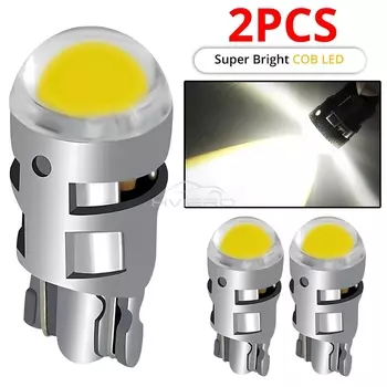2X T10 COB W5w Светодиодная лампа указателя поворота 12 В для чтения автомобиля, внутренний купольный светильник, резервная лампа заднего номера, ультра яркая