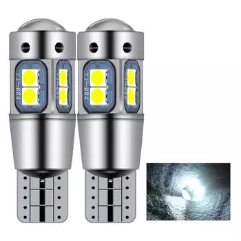 2 Шт. T10 W5W 168 192 Светодиодные Задние Фонари Белые 3030 10SMD 12 В CANBUS Без Ошибок Универсальные Автомобильные Сигнальн...