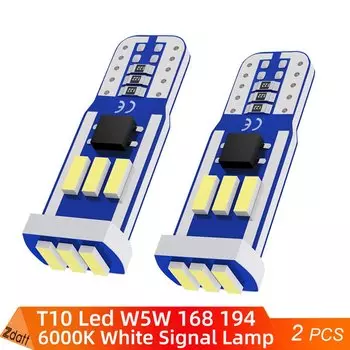 2 шт. T10 W5W светодиодные лампы Canbus 194 168 светодиодный зазор 6000K белый свет салон автомобиля дверь для чтения багажник лампа номерного знака