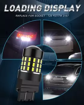 2 Шт. T25 3157 P27W P27/7W Светодиодные Лампы Стоп-сигнала Белые И Красные Высокой Мощности 3014SMD SMD Для ДХО И Задней Парк...