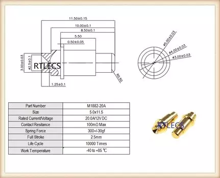 2 шт. Тестовый зонд RTLECS Mx 20 А 12 В