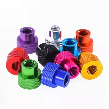 2 шт. UNC 6 # -32, 1/4-20, 3/8-16 Резьба через отверстие, затянутая вручную гайка, алюминиевая гайка с накаткой, высокая ступенька для большого пальца для радиоуправляемых моделей, анодированная