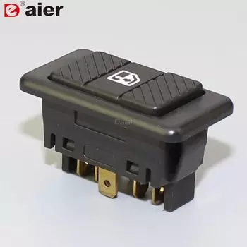 2 шт. универсальная 6-контактная DPDT автоматическая кнопка включения электрического стеклоподъемника с зеленым светодиодом 20A 12VDC для автомобиля, грузовика, автомобиля