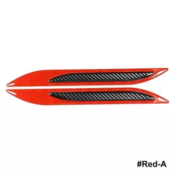 2 шт. универсальная автомобильная наклейка из углеродного волокна, защита бампера, светоотражающие полосы, предупреждающие наклейки для грузовика, авто, мотоцикла, защита от царапин