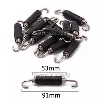 2 шт. универсальные мотоциклетные выхлопные пружинные крючки из нержавеющей стали, передняя средняя труба, вращающиеся металлические пружины, комплект комплектов
