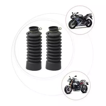 2 шт., универсальные сильфоны с вилкой, передние черные универсальные мотоциклетные резиновые гетры для защиты от пыли, водонепроницаемые прочные ботинки Practica