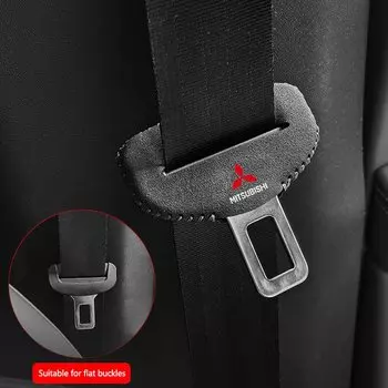 2 шт. универсальные замшевые автомобильные ремни безопасности с пряжкой, защитный чехол для Mitsubishi Lancer 9 EX Outlander 3 ASX L200, аксессуары