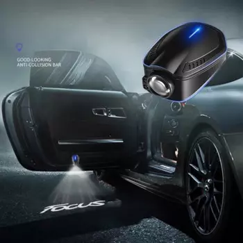 2 шт. USB перезаряжаемый Focus Fiesta Kuga логотип двери автомобиля HD светодиодные лампы проектор продовольственные приветственные огни для Ford автоаксессуары